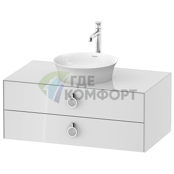Подвесная тумбочка Duravit White Tulip с 2 ящиками, 408x1000x550 мм, белый глянец (WT499108585) - фото 1