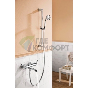 Смеситель Cezares Liberty для ванны с душем, хромированный, модель F VD 01 - фото 3
