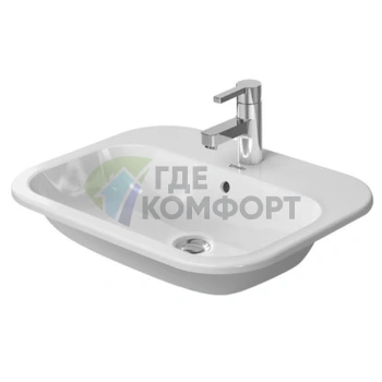 Раковина DURAVIT Happy D2 60x46 см для верхнего монтажа, белая (483600000) - фото 1