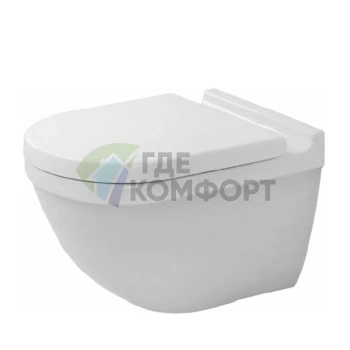 Подвесной унитаз Duravit Starck 3 Rimless с сиденьем Soft Close (45270900A1 - фото 1