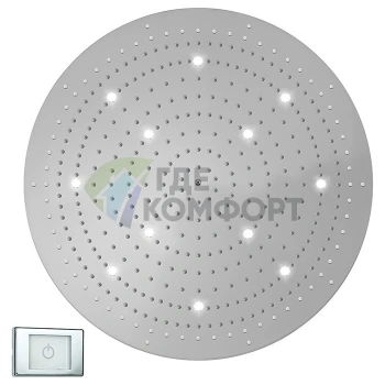 Верхний душ BOSSINI DREAM-XL OK 1000 мм с LED-подсветкой и блоком управления, цвет белый/хром (WI0384.030) - фото 1
