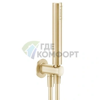 Душевая система GESSI INCISO с держателем и шлангом в золотом цвете (58123#246) - фото 1