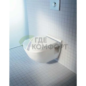 Подвесной унитаз Duravit Starck 3 с системой инсталляции (2200090000) - фото 3