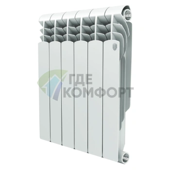 Радиатор биметаллический Royal Thermo Revolution Bimetall 350 6 секций - фото 1