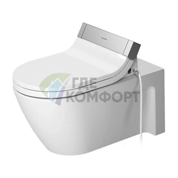 Подвесной унитаз Duravit 620х375 мм с системой крепления, белый (2533090000) - фото 1