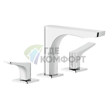 Смеситель для раковины GESSI Rilievo на 3 отверстия, хром (59012#031) - фото 1