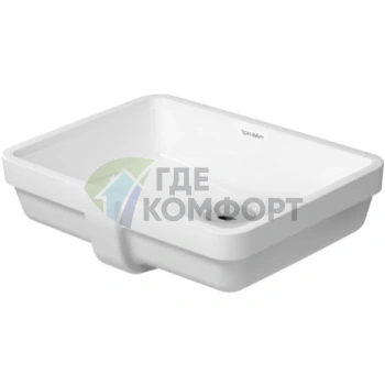 Раковина Duravit Vero для нижнего монтажа без отверстий, белый (330430000) - фото 1