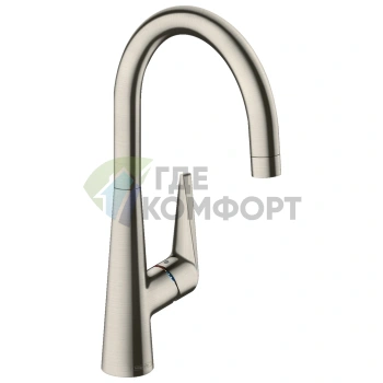 Кухонный смеситель Hansgrohe Talis M51 однорычажный, цвет под сталь (72816800) - фото 1