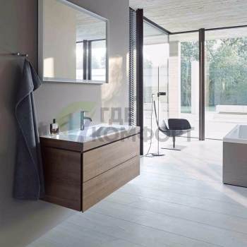 База с раковиной Duravit L-Cube 500x800x480 с 2 выдвижными ящиками, American Walnut (LC6927O1313) - фото 1