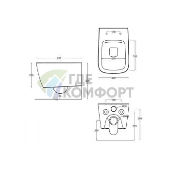 Унитаз подвесной ARTCERAM A16 безободковый с декором Cementina (ASV003 01 86) - фото 2