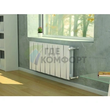 Радиатор биметаллический Royal Thermo Piano Forte 500 bianco traffico 6 секций-белый - фото 2