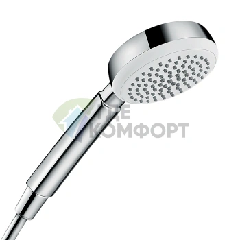 Ручной душ HG Crometta 100 1jet Rain бело-хромовый (26828400) - фото 1