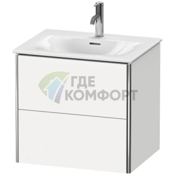 Подвесная тумба Duravit XSquare 234463 с двумя ящиками, 560x610x478 мм, белый глянец (XS432202222) - фото 1
