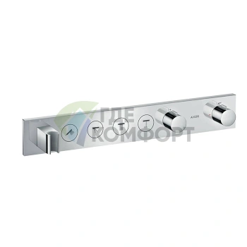 Термостат для душа AX Select 600/90 встраиваемый, 4 выхода, хром (18357000) - фото 1