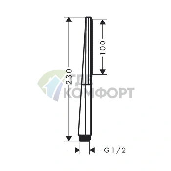 Ручной душ-палочка HG Rainfinity EcoSmart: Экономия воды в шлифованном черном хроме (26867340) - фото 2