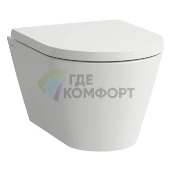 Унитаз подвесной LAUFEN KARTELL безободковый, компактный, белый матовый (8.2033.3.757.000.1) - фото 1
