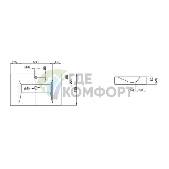 Подвесная раковина BETTEAqua 80 см белая с покрытием Glaze Plus без перелива (A054 HLW1) - фото 2
