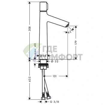 Смеситель для раковины Hansgrohe Talis Select S 190 хром (72045000) - фото 2