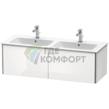 База под раковину Duravit XSquare 1280x478x400 мм, белая глянцевая, с двумя выдвижными ящиками (арт. 233613) (XS407502222) - фото 1