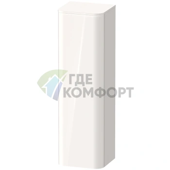 Пенал подвесной Duravit Happy D.2 Plus с зеркальной дверцей и стеклянными полками (HP1261R2222 + топ HP030002222 ) - фото 1