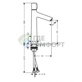 Смеситель для раковины Hansgrohe Talis Select S 190, хром (72044000) - фото 2