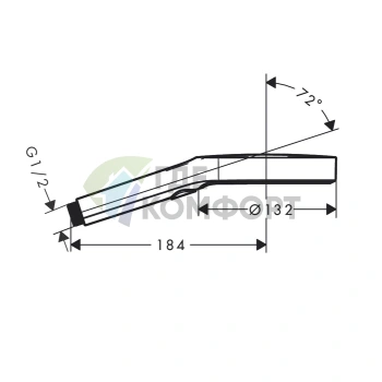 Ручной душ HG Rainfinity 130 3jet с EcoSmart в шлифованном черном хроме (26865340) - фото 2