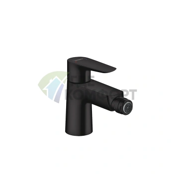 Смеситель для биде Hansgrohe Talis E, черный матовый, с донным клапаном (71720670) - фото 1