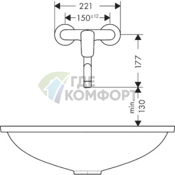 Смеситель для кухни Hansgrohe Logis 71836000 - фото 3