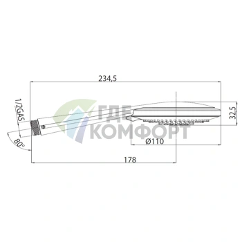 Ручной душ BOSSINI MIXA 110 мм с 3 режимами, хром (B00169.030) - фото 2