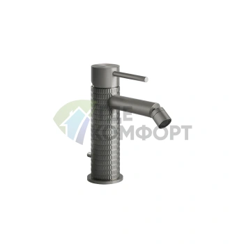 Смеситель для биде GESSI 316 на 1 отверстие с донным клапаном, излив 118 мм, сталь матовая (54207#239) - фото 1