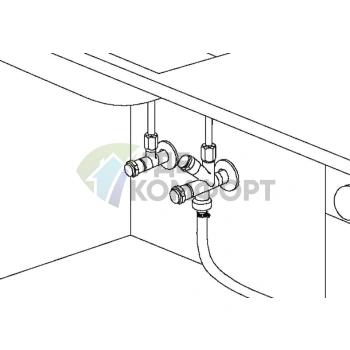 Комбинированный вентиль Grohe WAS 41070000 3/8 - фото 4