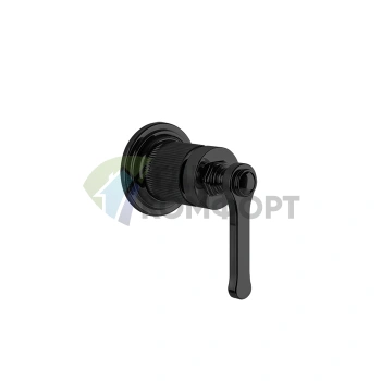 Смеситель для ванной GESSI VENTI20: Однорычажный настенный, матовый черный (65131#299) - фото 1