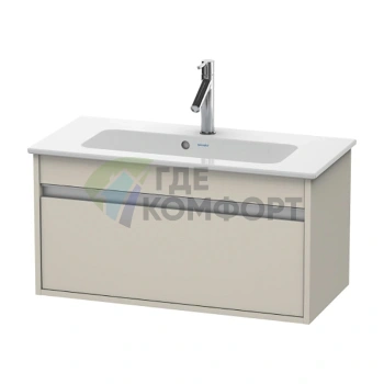 База под раковину Duravit Ketho 410x800x385 с выдвижным ящиком, серо-коричневый (KT642309191) - фото 1