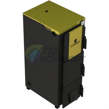 Твердотопливный напольный одноконтурный котел Sogreev ECO 35S d150