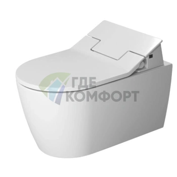 Подвесной унитаз Duravit ME by Starck с SensoWash, креплением Durafix и покрытием HygieneGlaze (2528592000) - фото 1