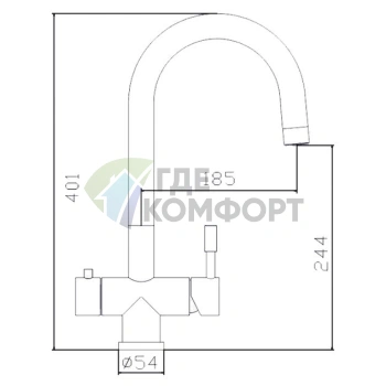 Смеситель Zorg Inox Grantis для кухни из нержавеющей стали - фото 2