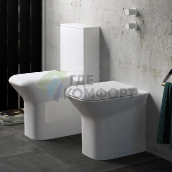 Унитаз-моноблок AZZURRA PRUA со скрытым сливом и напольным креплением (PRU100/MBP bi)) - фото 1