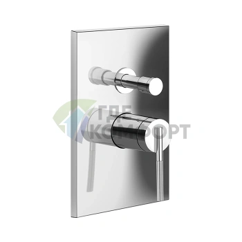 Встраиваемый однорычажный смеситель Gessi Ingranaggio на 2 выхода с переключателем, хром (63577#031) - фото 1