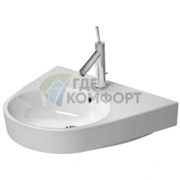 Подвесная раковина Duravit 650x500 мм с полупьедесталом, белая (2323650000) - фото 1