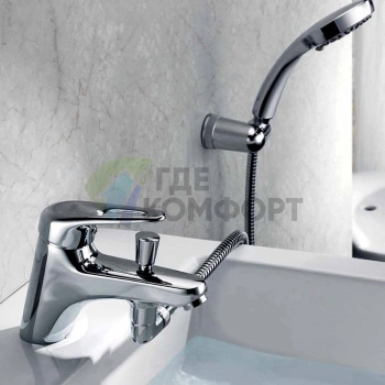 Смеситель для ванны Hansgrohe Logis: премиальный вакуумный переключатель и излив 145 мм в хроме (71312000) - фото 1