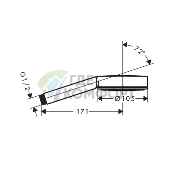 Ручной душ Hansgrohe Pulsify EcoSmart: белый матовый/графит (24121700) - фото 2