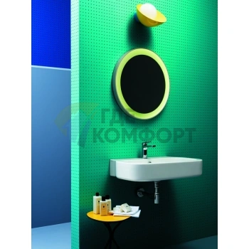 Подвесная раковина AZZURRA GLAZE 75 см с одним отверстием, белая - фото 1
