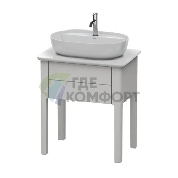 Напольная тумба Duravit Luv с выдвижным ящиком, цвет скандинавский белый шелковисто-матовый (LU956003939) - фото 1
