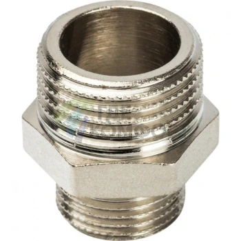 Ниппель STOUT НН переходной 1/2 x 3/8 никелированный - фото 3