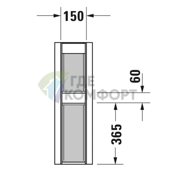 Белый пьедестал DURAVIT Happy D2 для раковин 231660-231680 (858270000) - фото 2