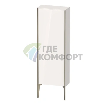 Подвесной шкаф Duravit XViu 1330 мм, белый глянцевый/champagne matt, с 3 стеклянными полками (XV1316LB122) - фото 1