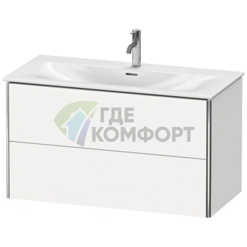 Тумба подвесная Duravit XSquare 234410 с двумя ящиками, 560x1010x478 мм, белый глянец (XS432502222) - фото 1