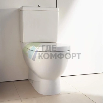 Унитаз-компакт подвесной Duravit Starck 3: Элегантный дизайн и компактность (126090000) - фото 4