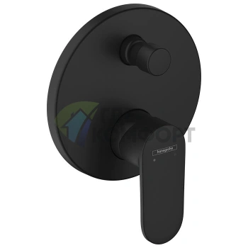 Смеситель для ванны Hansgrohe Vernis Blend встраиваемый с переключателем, матовый черный (71466670) - фото 1