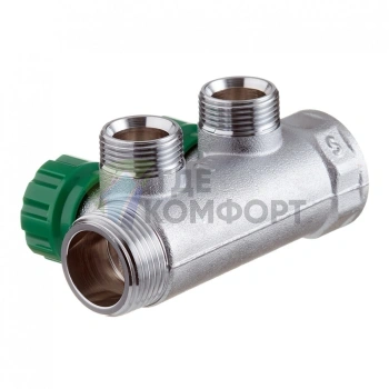 Коллектор Far (FK 3821 134) 1 ВР(г) х 2 выхода 3/4 НР(ш) ЕК х 1 НР(ш) регулируeмый (ФАР) - фото 4